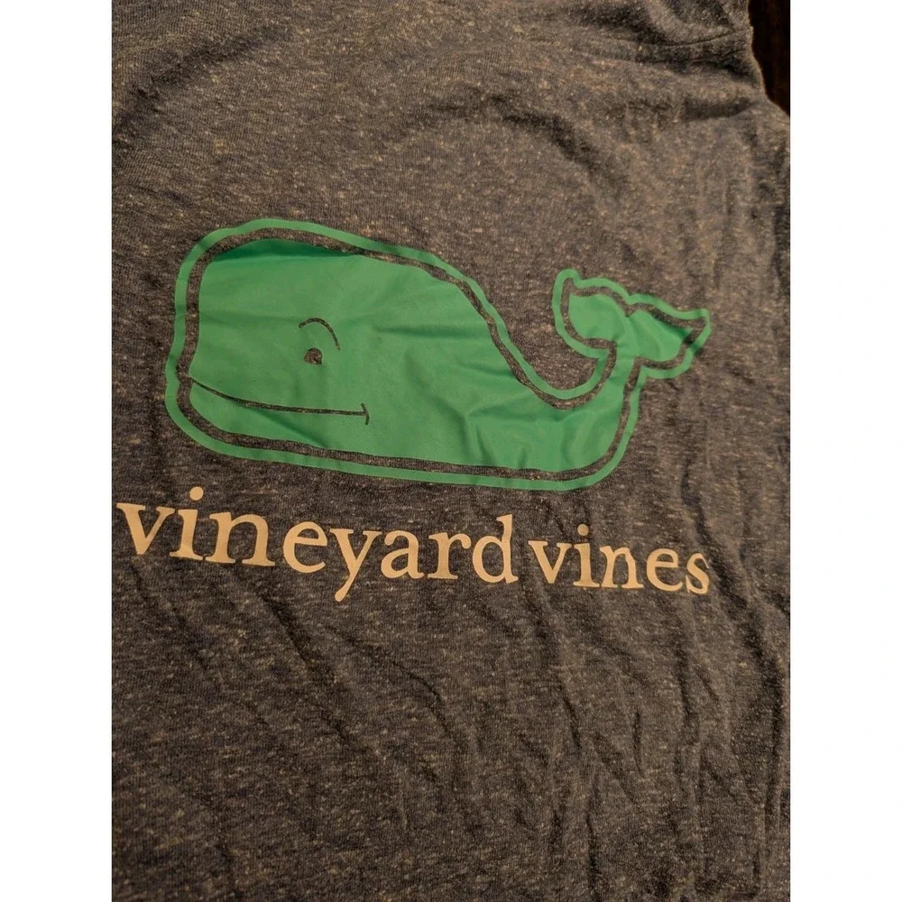 Vineyard Vines Sweater Mens S Heather Blue Green Whale‎ Logo Pullover Hoodie